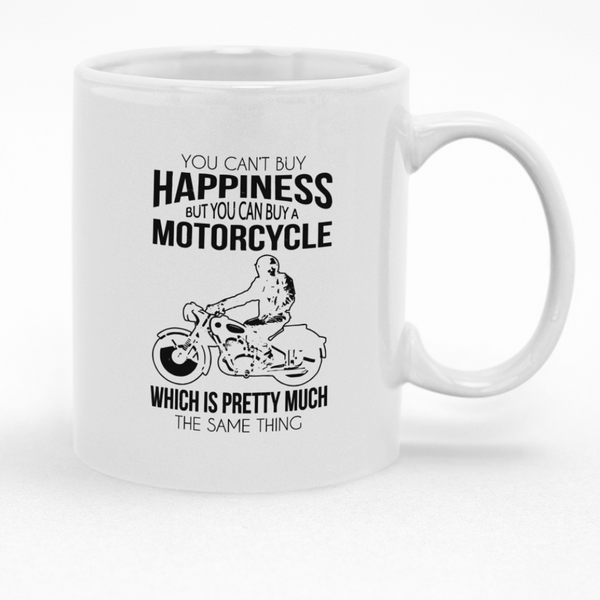 Motorcycles Mug - Happiness - Gift Idea for Christmas Birthday
