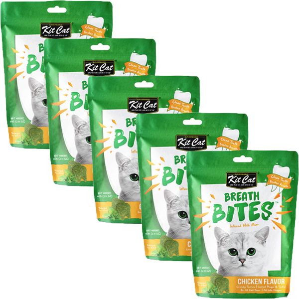 1 x Kit Cat Chicken Breath Bites - 5 x 60g