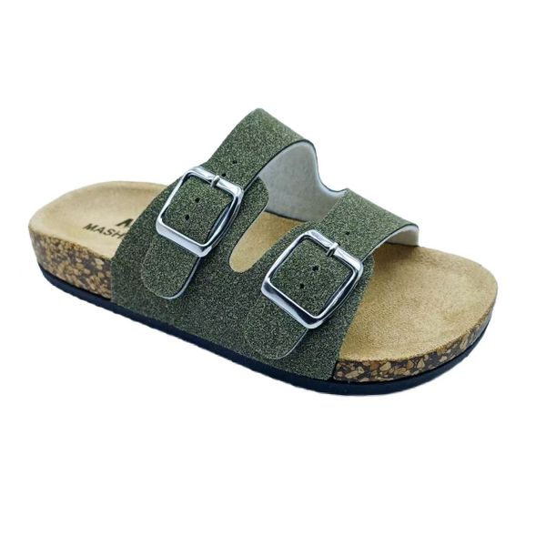 Kids Casual Double Straps Cork Footbed Sandals- 603
