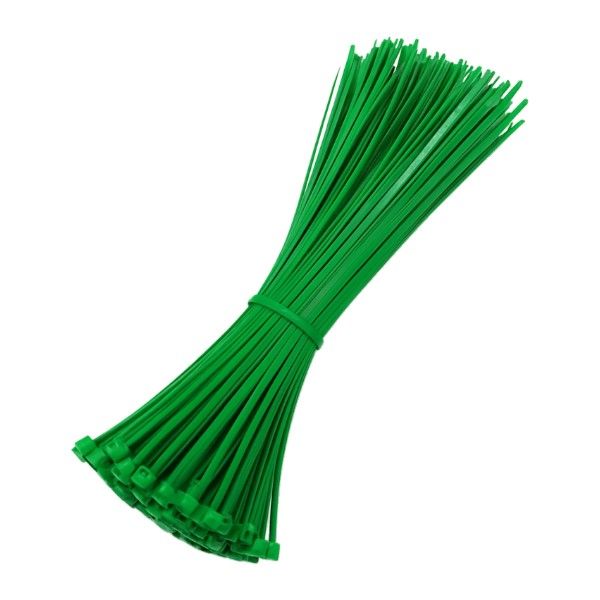 100 Piece - Durable Nylon Cable Ties - Green