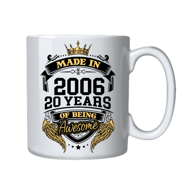 20 Years Old Made in 2006 Birthday Cup - Mug Gift - White