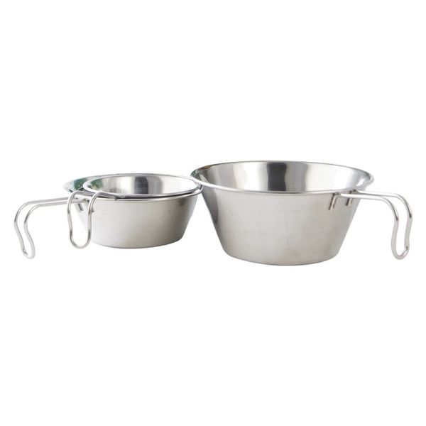 3 Piece Set of Stainless Steel Snow Salad Bowls with Handles