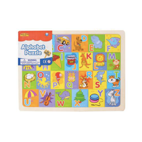 Real Wood Toys- Wooden Alphabet Puzzle 26 Piece x 1