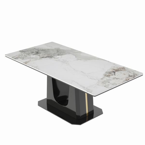 Dining Table Stone Marble Kitchen Desk Table 4-8 People Coffee Table