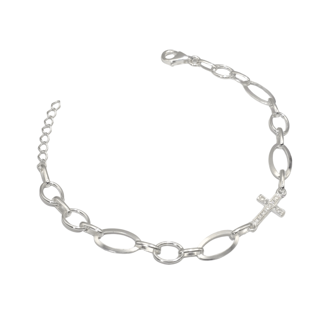 925 Sterling Silver Cross Bracelet | Shop Today. Get it Tomorrow