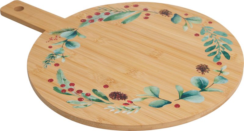 Bamboo Serving Tray - Christmas Wreath Designs (350x450 mm)