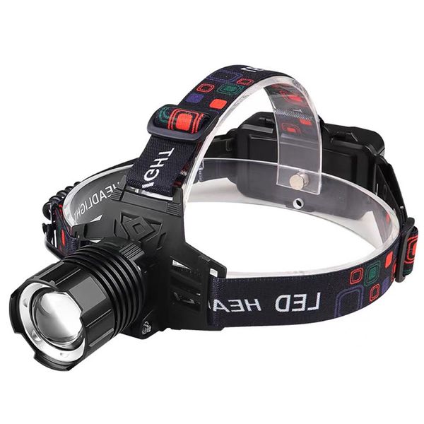 LED Headlamp Zoomable Waterproof Head Light for Camping Hiking Fishing