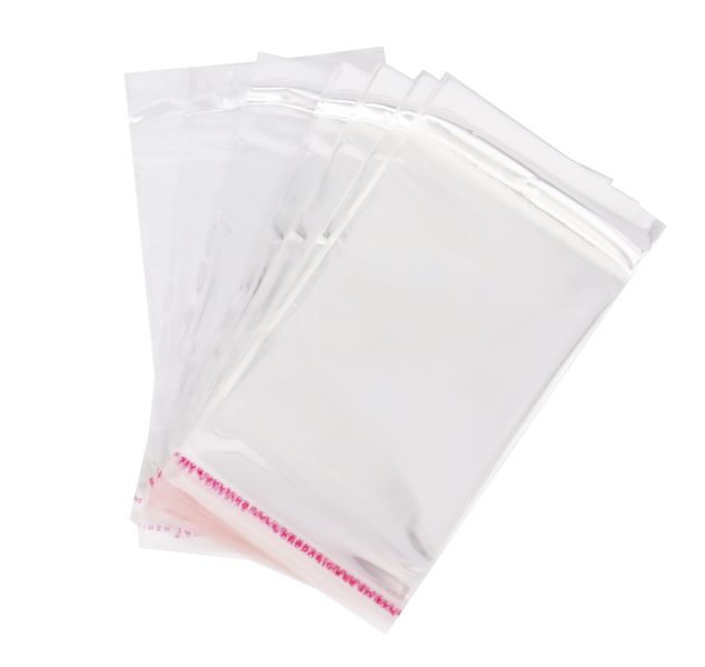 100Pcs Transparent Self Adhesive Seal Plastic Poly Bags