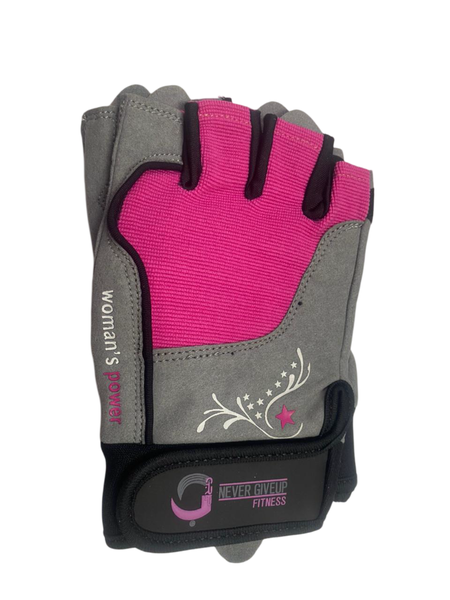Grip FS Female Weight Gloves | Amara Leather With Gel Padding - Pink