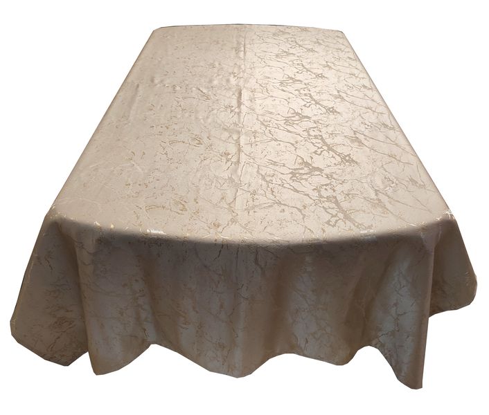 Voil Centre Tablecloth Marble22 Light Gold 145cm x 250cm