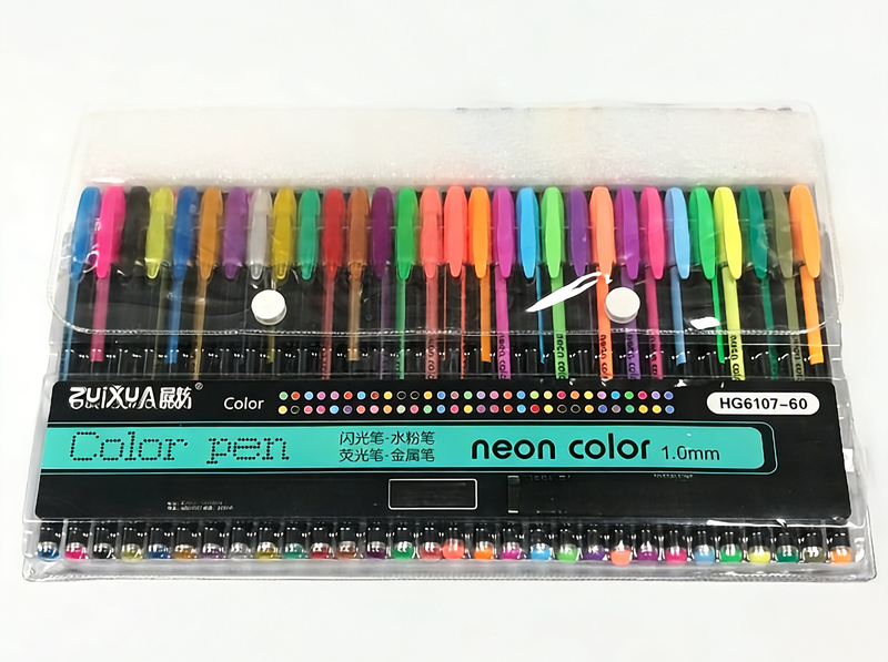 60pcs Color Pens and Highlighters, Suitable for Hand-Painted Newspapers