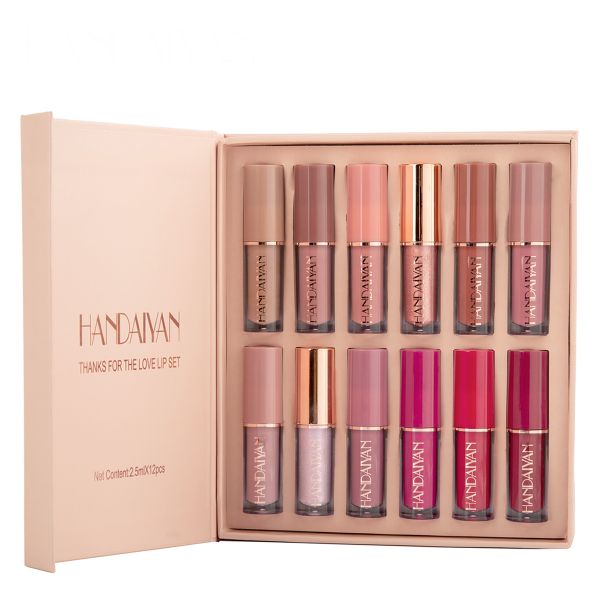 12 Shade Handaiyan Liquid Lipstick