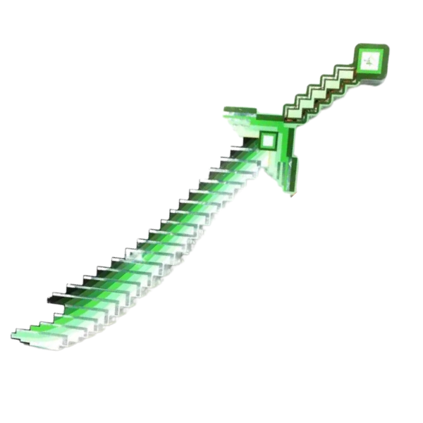 Fire Sword with Lights and Fighting sounds - Green - Minecraft Inspired
