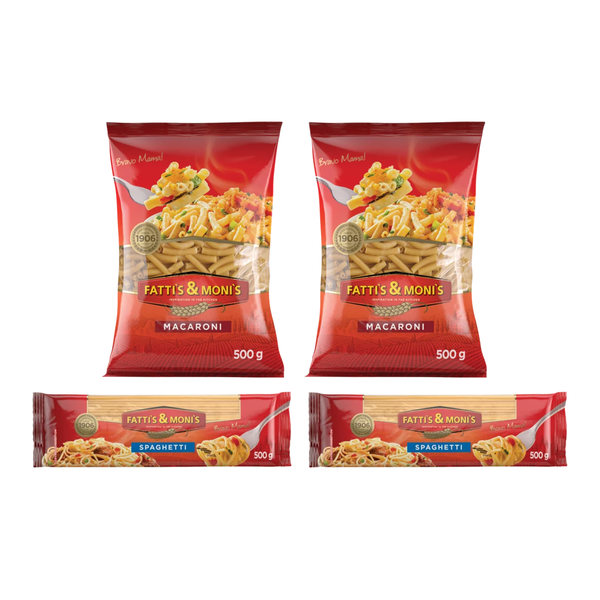 Fatti's &amp; Moni's (2 x 500G Macaroni, 2 x 500G Spaghetti)