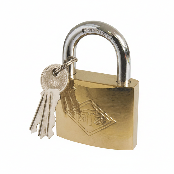 MTS 20mm Brass-Plated Padlock for Lockers and Cabinets