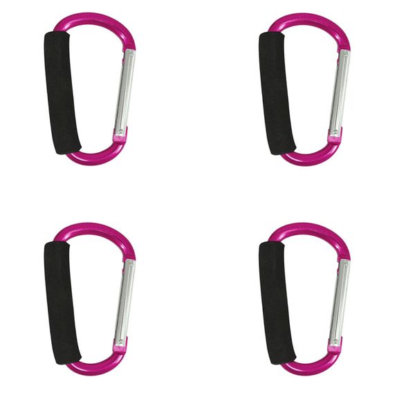 4 Set Of 140mm Carabiner Organizer Hook Bag Clips With Sponge SDY-30788