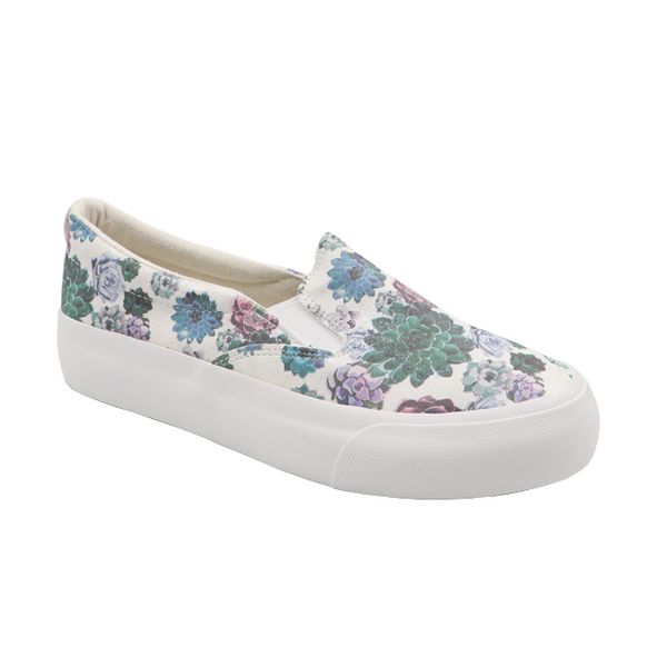Ladies Slip On Floral Printed Sneakers