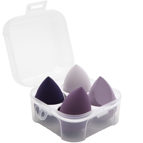 Makeup Sponge Set, 4 Beauty Sponges Blending Blenders - Purple