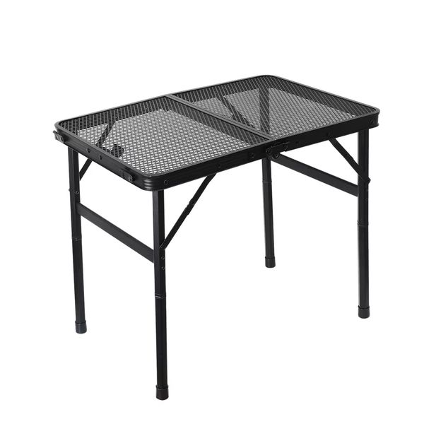 Foldable Portable Barbecue Grill Camping Table In Black Color