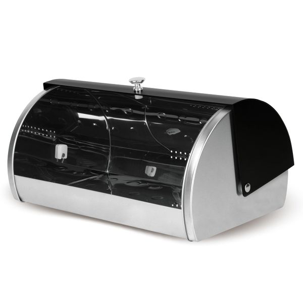 Berlinger Haus 38cm Premium Bread Box - Black Silver