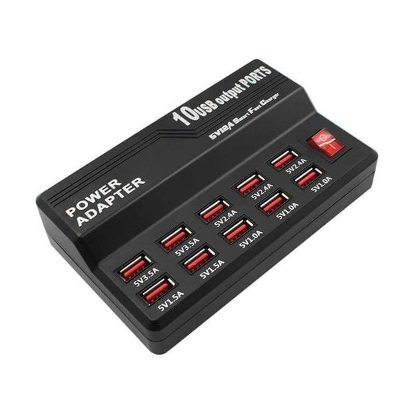 USB Charging Station 10 Port 60W 3.5A/1A Fast Charging Station Hub