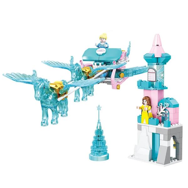 285 Piece Girl's Ice &amp; Snow Castle Building Blocks F51-2-45