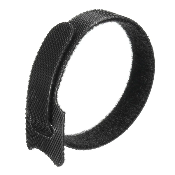 50 Black Nylon Hook and Loop Cable Ties (200mm)