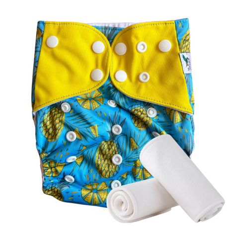 Kid Got Style - Cloth Nappy With 2 Inserts - Pineapple Image