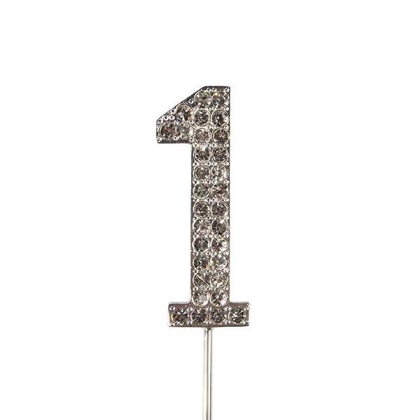 Diamante TOPPER Wedding Anniversary Birthday Number Cake Sparkling Decor