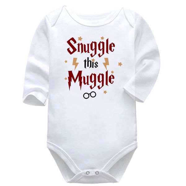 Snuggle This Muggle Fantasy Baby Vest Bodysuit Onesie Long Sleeve