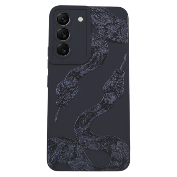 High Quality Snake Print Phone Case For Samsung Galaxy S21 Plus - Black