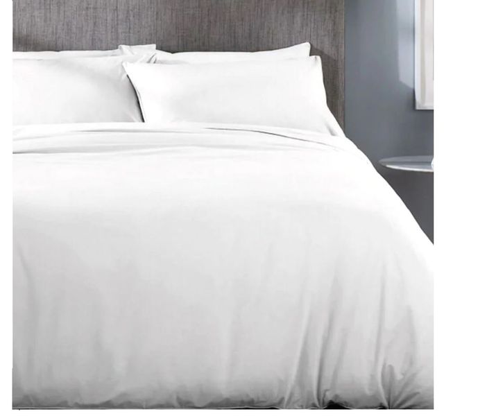 Whitehouse - Cotton Rich Percale Duvet Cover Set With Studs 200Tc - Stone - Size:Double