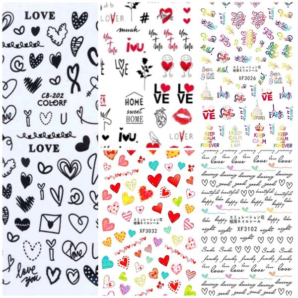 Nail Art Stickers - Self-Adhesive Love is all we need