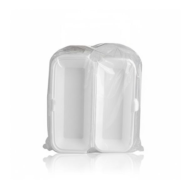 8-Pack Styrofoam Hotdog Boxes - Lightweight