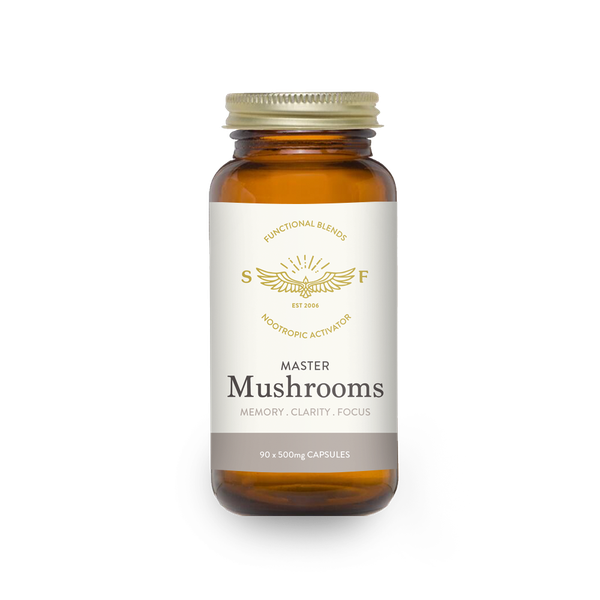 Master Mushrooms 6-In-1 Nootropic Mushroom Blend 90 x 500mg Capsules