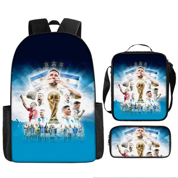 Kids School 3-Piece Backpack - Bag, Lunch Box, Pencil Case Dandy's World