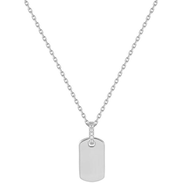 Ania Haie Glam Tag Pendant Necklace - Silver