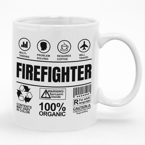 Firefighter Birthday Christmas Gift Custom Printed Funny Novelty Mug