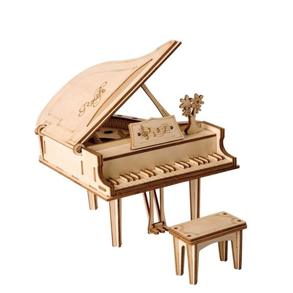 Robotime Wooden Grand Piano - 74 Pieces