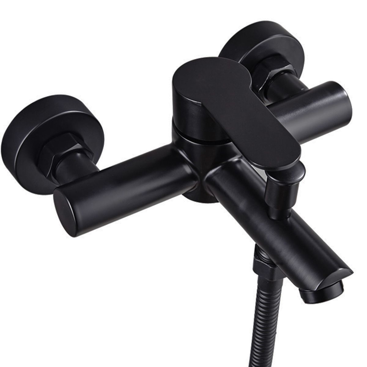 Black Bath Wall Type Mixer Tap Faucet
