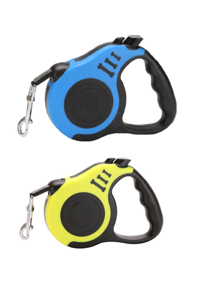 2 Pack Retractable Pet Leash Assorted Colors - 5M