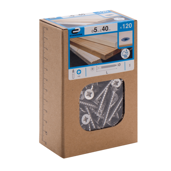 IV4 Chipboard Screw CS PZ Inox 316 / A4 5x40 120CB