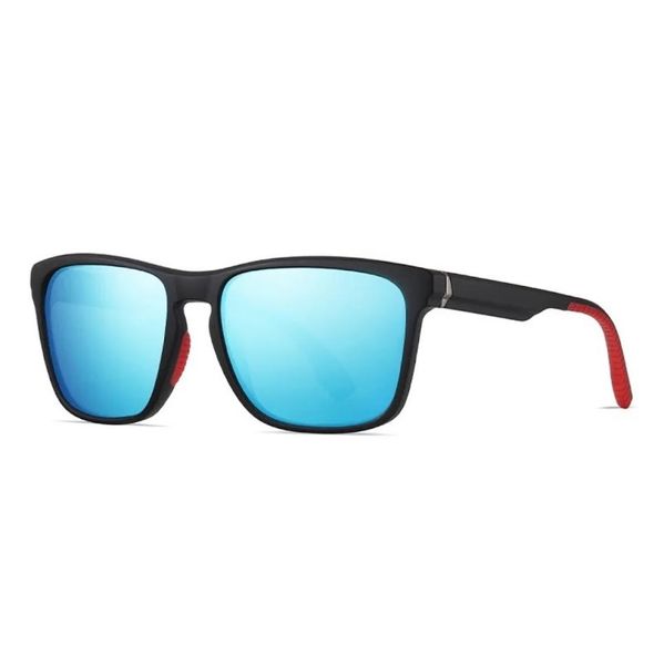 High Quality Polarized Sunglasses for Men - Black/ Blue Mirrored 57/18 140