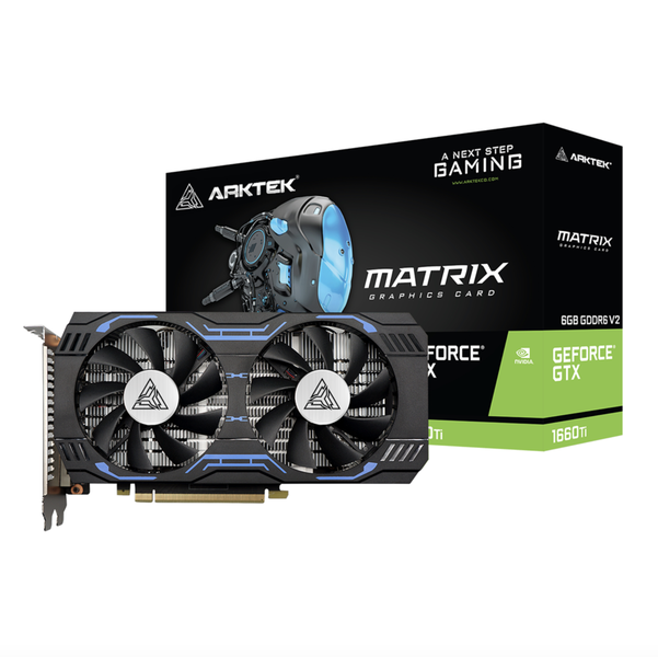 Arktek Geforce GTX1660Ti GDDR6 6GB 192BIT Twin Fans Graphics Card