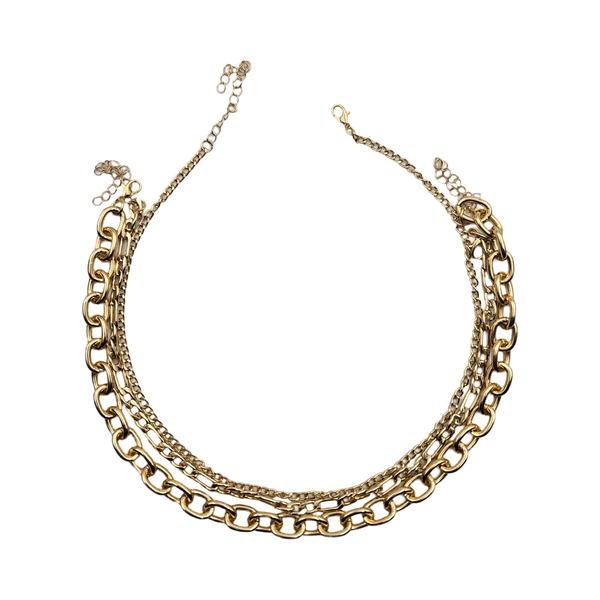 Necklace - Chunky Gold 3Piece Set