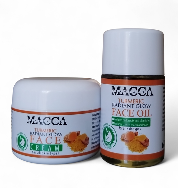 MACCA FRAGRANCES Turmeric Radiant Glow Face Cream and Turmeric Face Oil