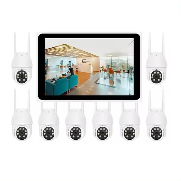 8 Channel Wireless Security Camera System with 10 inch LCD Screen