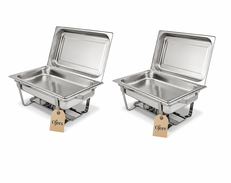 Ojees High Quality Stainless Steel Single Pan Chafing Dish -16L (Pack of 2)
