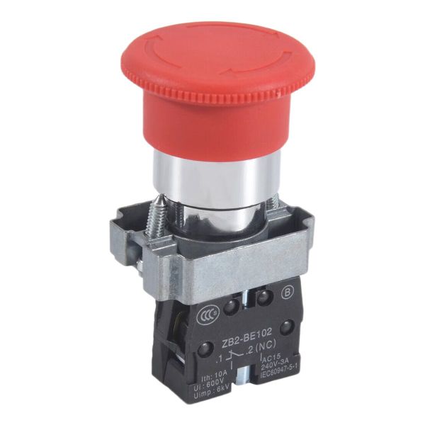NC Red Mushroom Emergency Stop Push Button Switch ZB2-BE102C XB2-BS542X1