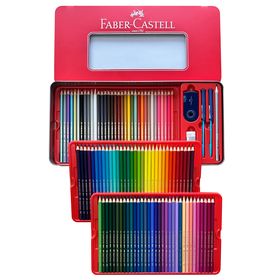Faber-Castell Watercolour Pencils Tin Set 100 Vibrant Colors In